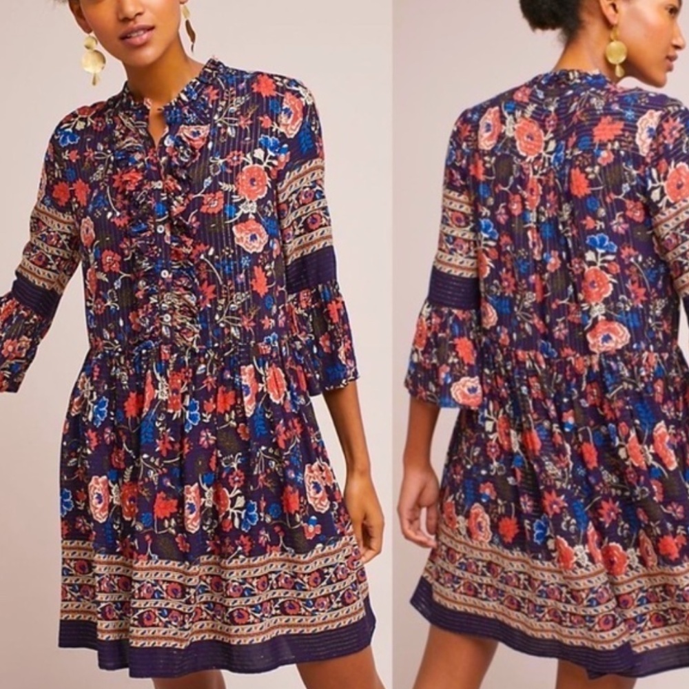 Eri + Ali {Anthropologie} Tiffany Swing Boho Babydoll Dress